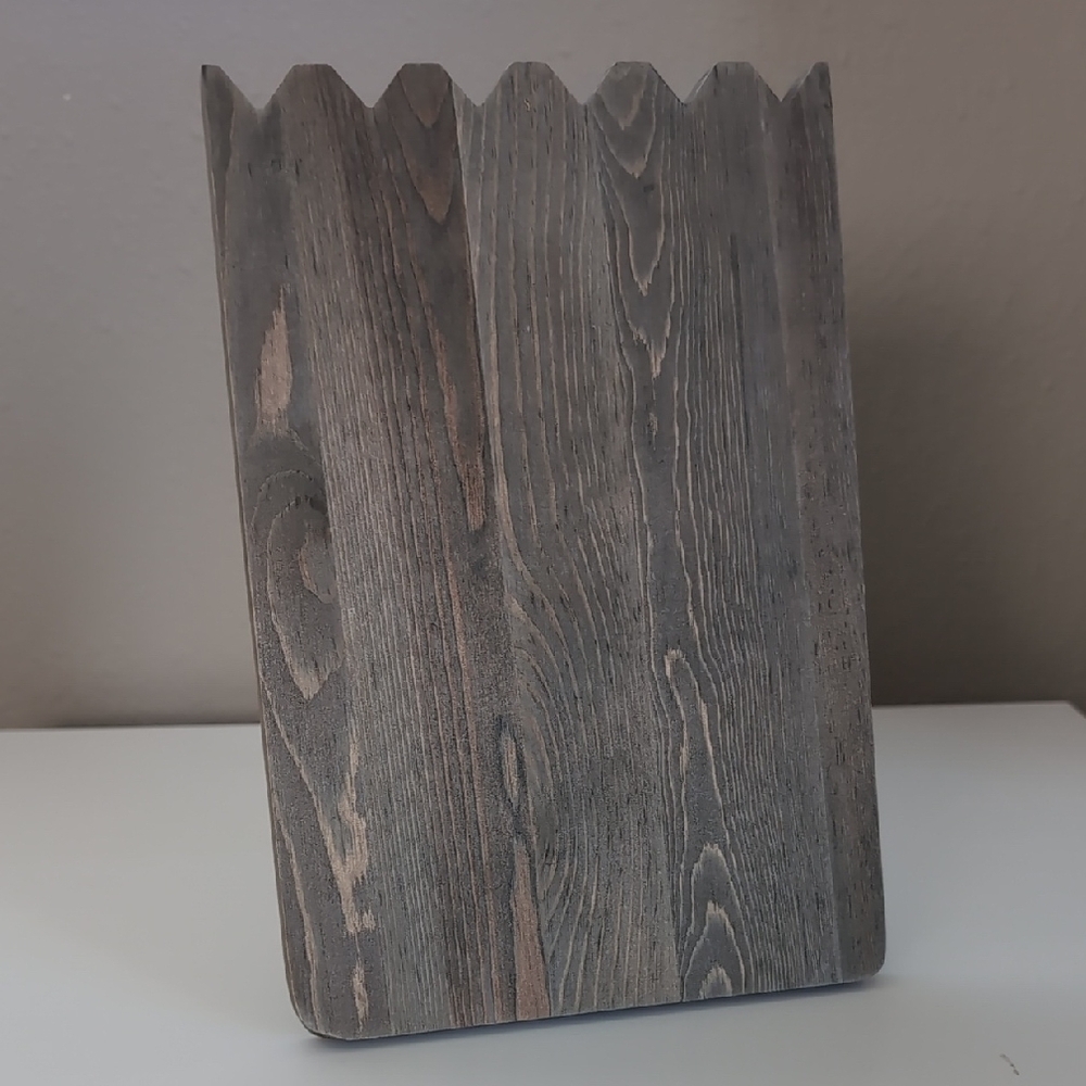 Rustic Gray Wooden Necklace Organizer Or Display